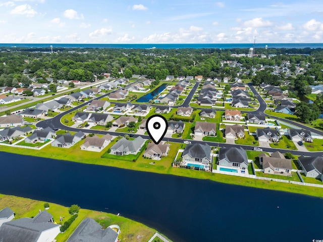 1068 Lizzie Ln, Surfside Beach, SC 29575 - aerial view of residential area with a nearby body of water