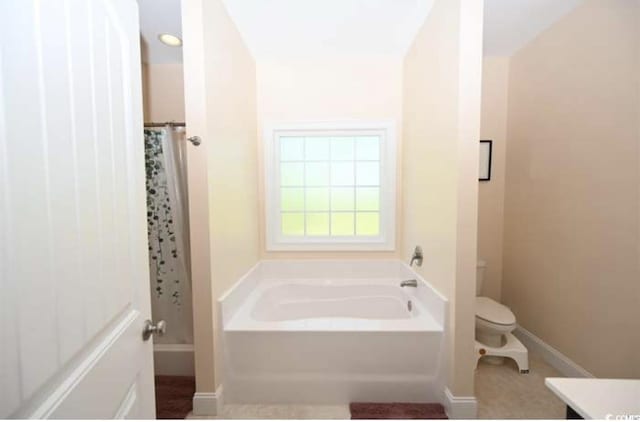 541 Irees Way, Longs, SC 29568 - full bathroom featuring a garden tub, toilet, vanity, and curtained shower