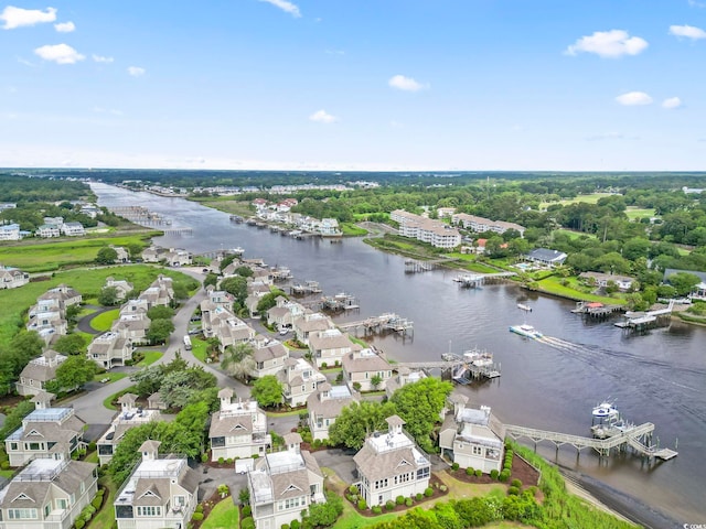 1501 Harbor Dr, North Myrtle Beach, SC 29582 - aerial view of residential area featuring a nearby body of water