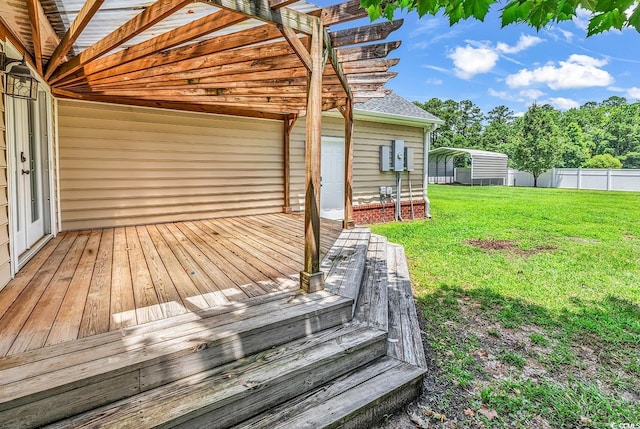 553 Fox Chase Dr, Conway, SC 29527 - deck with a pergola