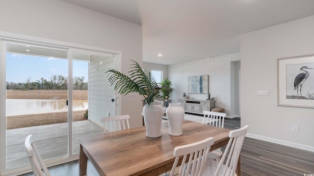 2750 Riverboat Way, Conway, SC 29526 - dining space featuring dark wood-type flooring and recessed lighting