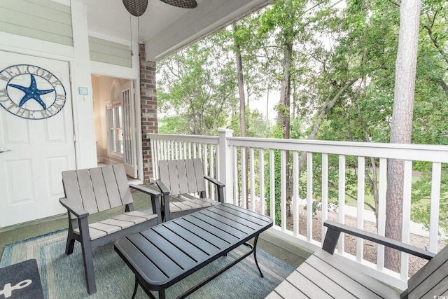 698 Riverwalk Dr Unit 304, Myrtle Beach, SC 29579 - deck with a ceiling fan and outdoor dining area