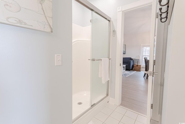 698 Riverwalk Dr Unit 304, Myrtle Beach, SC 29579 - bathroom featuring a stall shower and tile patterned flooring