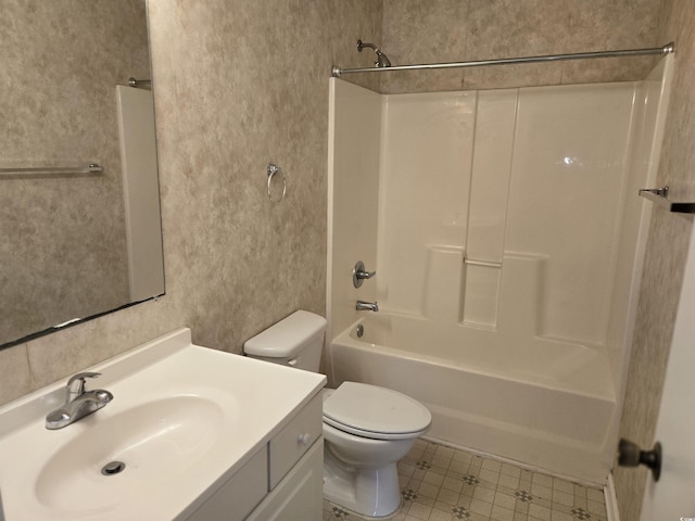 300-J Myrtle Greens Dr Unit J, Conway, SC 29526 - bathroom featuring bathing tub / shower combination, vanity, a textured wall, and toilet