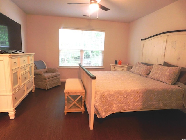 401 Quinta St, Longs, SC 29568 - bedroom with dark wood-style floors and a ceiling fan