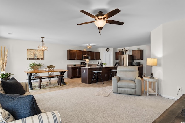 125 Foxford Dr, Conway, SC 29526 - living room with ceiling fan and baseboards