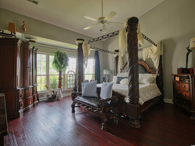 1635 Southwood Dr, Surfside Beach, SC 29575 - bedroom with hardwood / wood-style flooring and ceiling fan