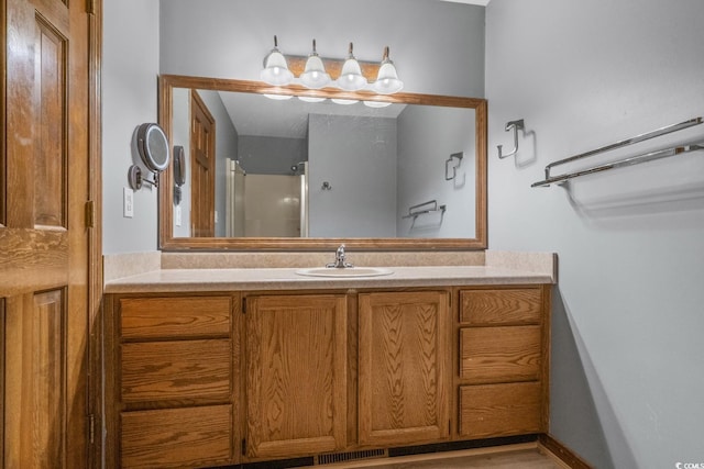 124 Wicklow Way, Pawleys Island, SC 29585 - bathroom with vanity and a shower