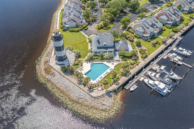 4648 Lightkeepers Way Unit 39A, Little River, SC 29566 - bird's eye view of a pool and a large body of water