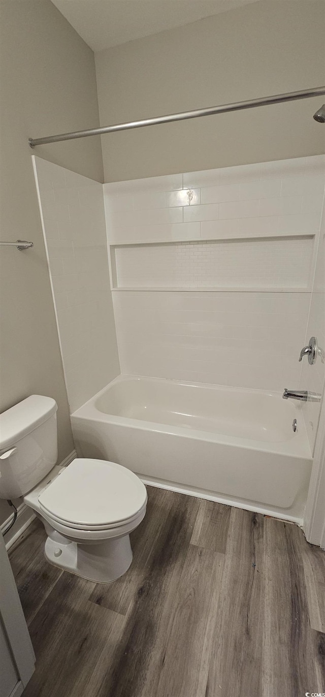 340 Kiskadee Loop, Conway, SC 29526 - bathroom with toilet, wood finished floors, and shower / washtub combination