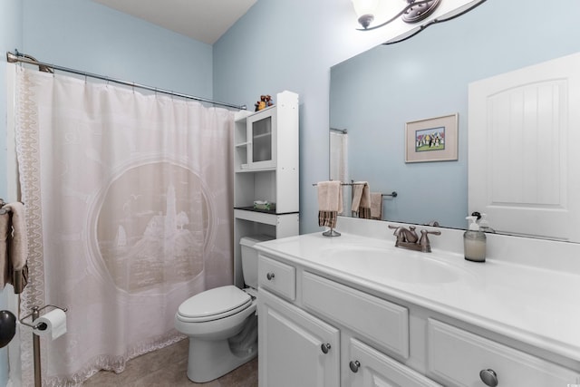 341 Bahama Dr, Murrells Inlet, SC 29576 - bathroom with vanity, toilet, and tile patterned flooring