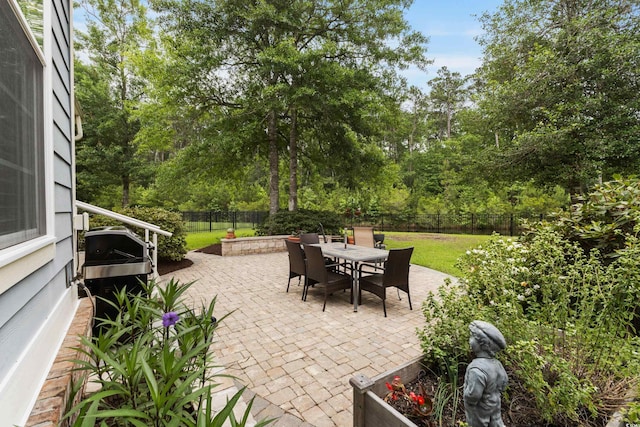341 Bahama Dr, Murrells Inlet, SC 29576 - fenced backyard featuring outdoor dining space and a patio