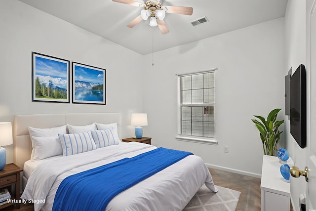 1302 River Oak Dr Unit 4B, Myrtle Beach, SC 29579 - bedroom with baseboards and ceiling fan