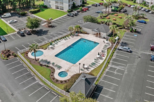 1302 River Oak Dr Unit 4B, Myrtle Beach, SC 29579 - bird's eye view of a pool area