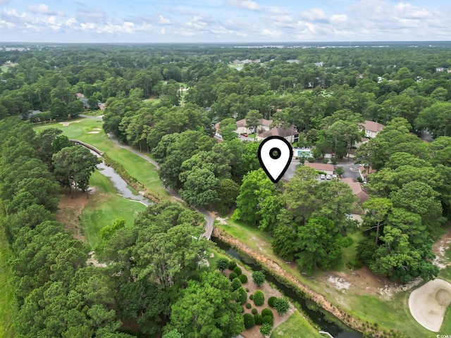 405 Pipers Ln Unit 405, Myrtle Beach, SC 29575 - view of property location featuring a golf club, a large body of water, and a heavily wooded area