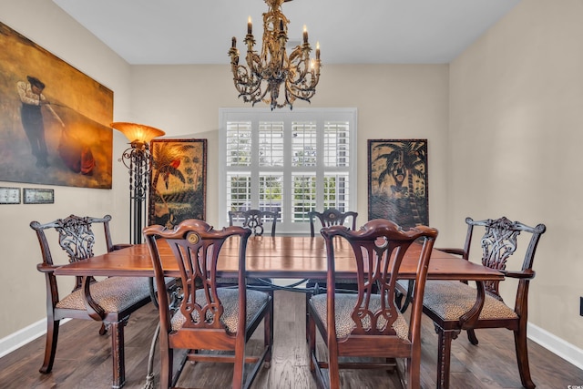 773 Wintercreeper Dr, Longs, SC 29568 - dining space featuring a chandelier and wood finished floors