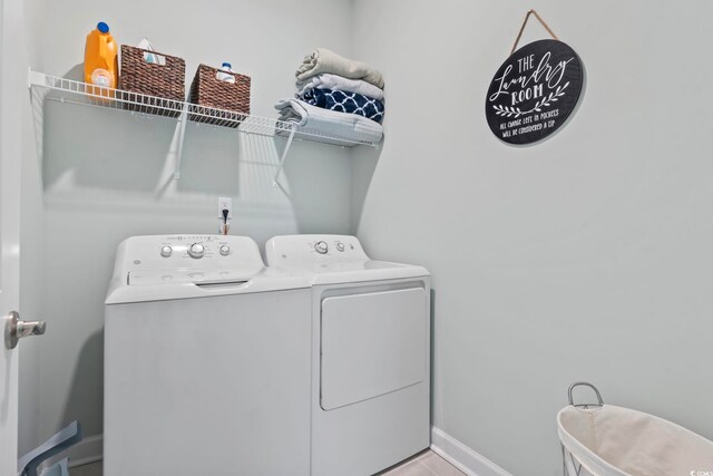 1178 Pyxie Moss Dr, Little River, SC 29566 - washroom featuring independent washer and dryer and baseboards