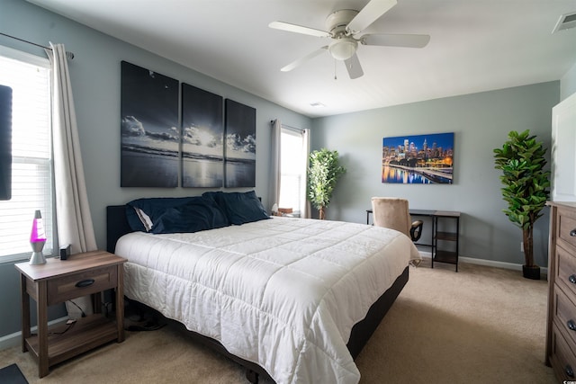 318 Castle Dr Unit 1443, Myrtle Beach, SC 29579 - bedroom featuring light carpet and a ceiling fan
