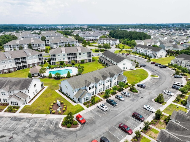 318 Castle Dr Unit 1443, Myrtle Beach, SC 29579 - aerial perspective of suburban area featuring a pool area