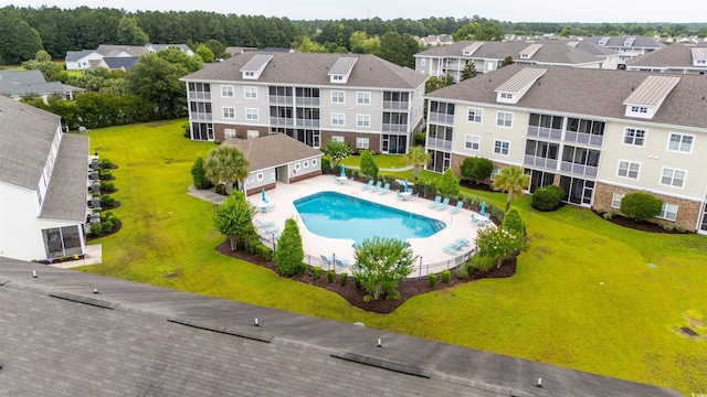 318 Castle Dr Unit 1443, Myrtle Beach, SC 29579 - aerial view of residential area featuring a pool area
