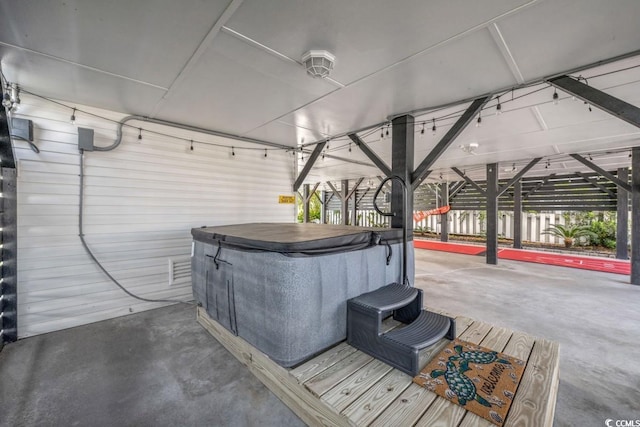 312 35th Ave N, North Myrtle Beach, SC 29582 - view of patio / terrace with a hot tub