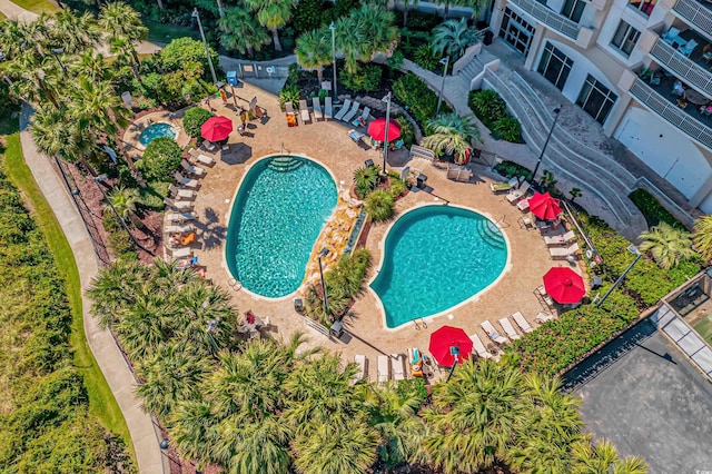 8500 Margate Cir Unit 505, Myrtle Beach, SC 29572 - drone / aerial view of a pool area