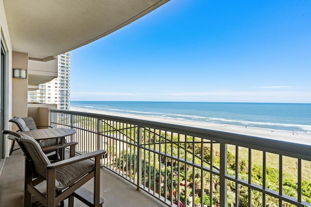 8500 Margate Cir Unit 505, Myrtle Beach, SC 29572 - balcony featuring view of water and beach