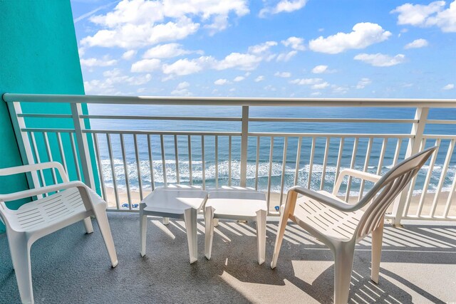 2301 S Ocean Blvd Unit 1405, North Myrtle Beach, SC 29582 - balcony with view of water and beach