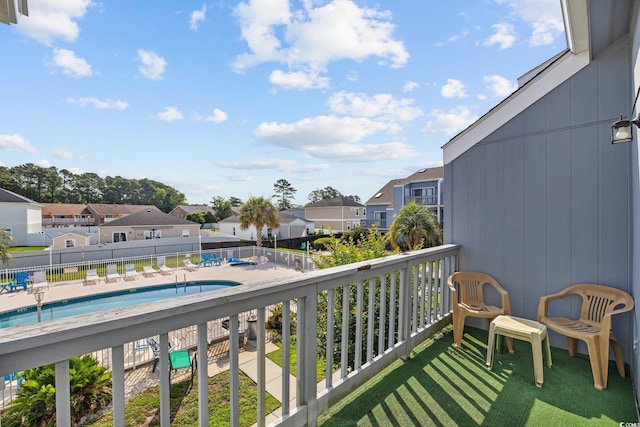 1890 Colony Dr Unit 17L, Surfside Beach, SC 29575 - balcony featuring a residential view and view of pool