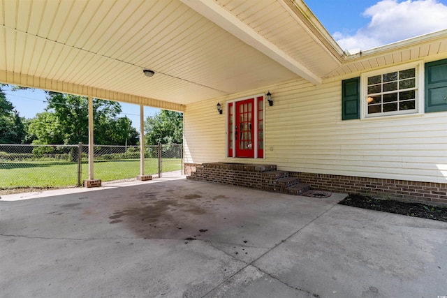 308 Old Stage Rd, Mullins, SC 29574 - view of patio featuring a carport
