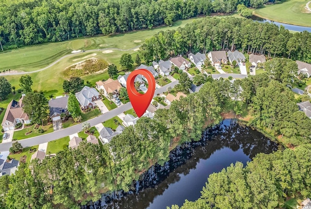 6434 Longwood Dr, Murrells Inlet, SC 29576 - view of property location with a nearby body of water, a golf course, nearby suburban area, and a tree filled landscape