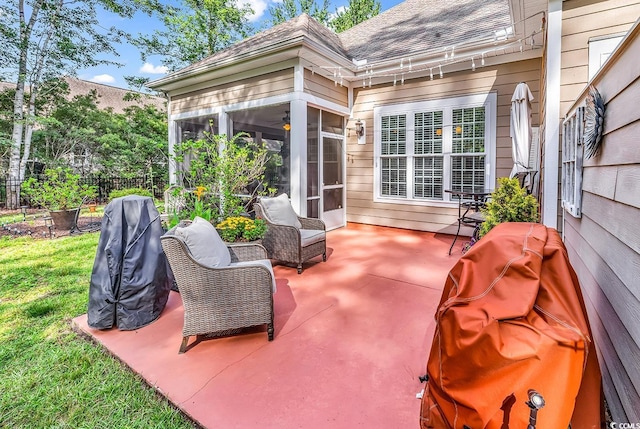 904 Moultrie Cir, Myrtle Beach, SC 29588 - view of patio / terrace featuring a sunroom