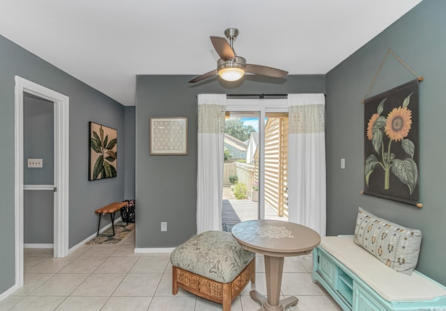 4018 Fairway Lakes Dr Unit 4018, Myrtle Beach, SC 29577 - sitting room with ceiling fan and light tile patterned flooring
