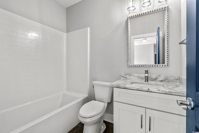 135B Sunset Dr, Murrells Inlet, SC 29576 - bathroom featuring toilet, vanity, and  shower combination