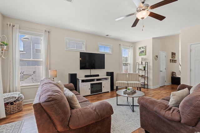 309 Foxpath Loop, Myrtle Beach, SC 29588 - living area with wood finished floors and ceiling fan