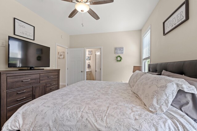 309 Foxpath Loop, Myrtle Beach, SC 29588 - bedroom featuring ceiling fan and ensuite bath