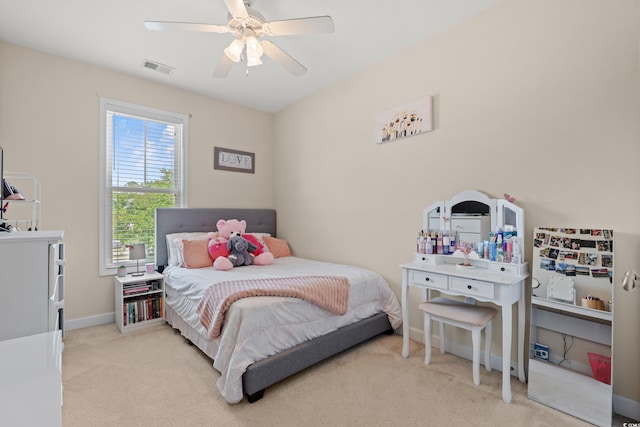 309 Foxpath Loop, Myrtle Beach, SC 29588 - bedroom with light colored carpet and a ceiling fan