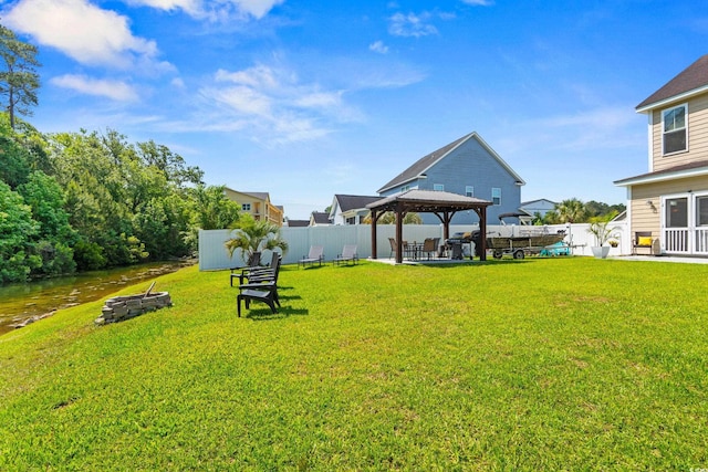 309 Foxpath Loop, Myrtle Beach, SC 29588 - fenced backyard featuring a gazebo and a patio