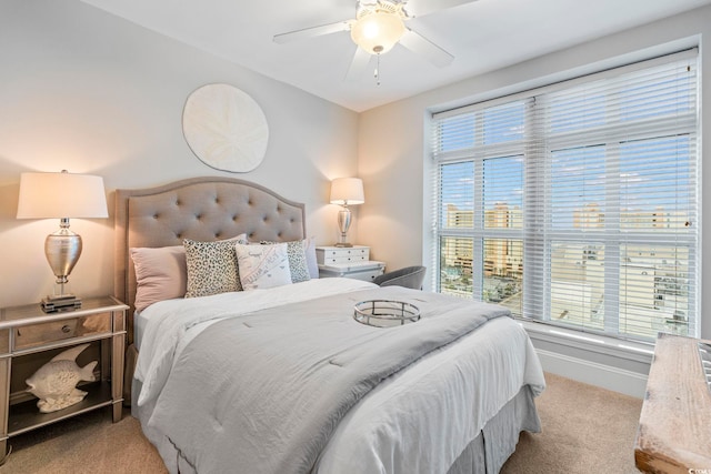 603 S Ocean Blvd Unit 1504, North Myrtle Beach, SC 29582 - bedroom featuring carpet floors and ceiling fan
