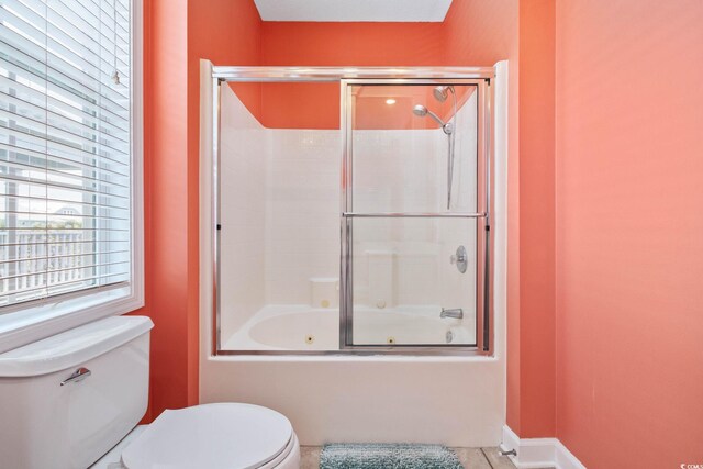 22 Ocean Blvd N, Surfside Beach, SC 29575 - bathroom with enclosed tub / shower combo and tile patterned flooring