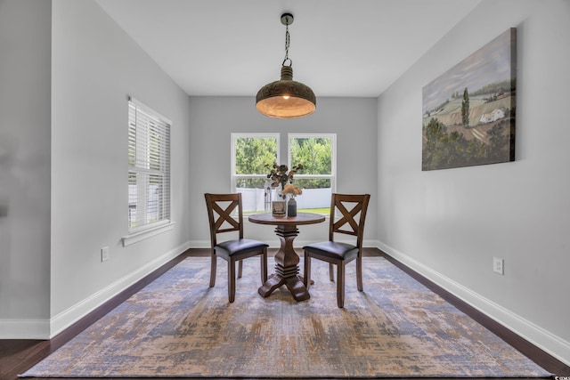 321 Sanctuary Ct, Myrtle Beach, SC 29588 - dining room featuring baseboards and dark wood-style flooring