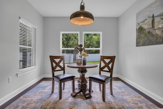 321 Sanctuary Ct, Myrtle Beach, SC 29588 - dining space with dark wood-style floors and baseboards