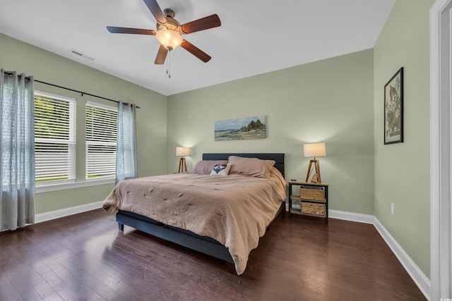 321 Sanctuary Ct, Myrtle Beach, SC 29588 - bedroom with hardwood / wood-style flooring and ceiling fan