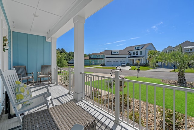 945 Waterbridge Blvd, Myrtle Beach, SC 29579 - covered porch with a residential view
