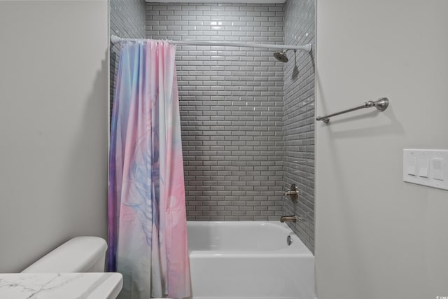 945 Waterbridge Blvd, Myrtle Beach, SC 29579 - bathroom with shower / bath combination with curtain and toilet