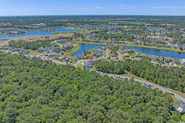945 Waterbridge Blvd, Myrtle Beach, SC 29579 - aerial overview of property's location featuring a large body of water and nearby suburban area