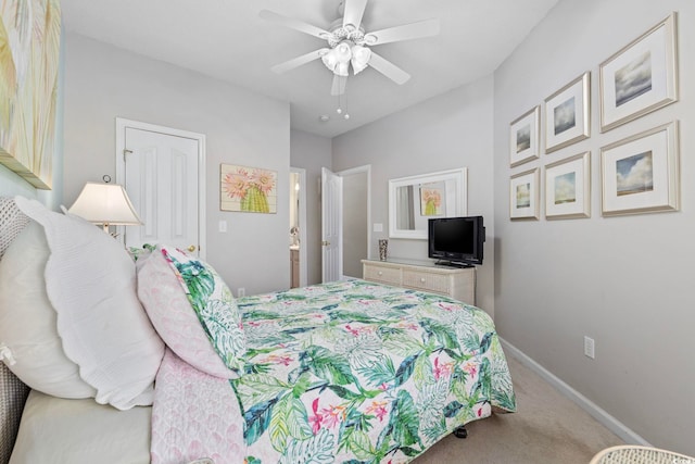 2150 Longwood Lakes Dr Unit 2150, Myrtle Beach, SC 29579 - carpeted bedroom with baseboards and a ceiling fan