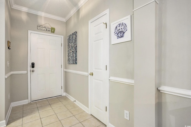 6015 Catalina Dr Unit 634, North Myrtle Beach, SC 29582 - foyer entrance with light tile patterned floors and crown molding