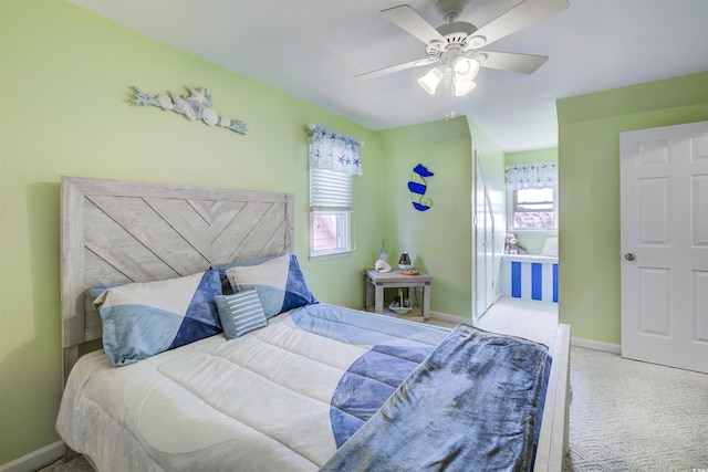 4525 Landing Rd, Little River, SC 29566 - carpeted bedroom featuring baseboards and ceiling fan