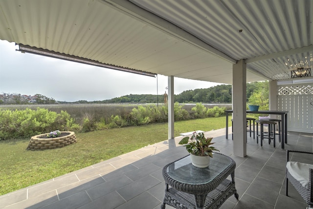 4525 Landing Rd, Little River, SC 29566 - view of patio featuring an outdoor fire pit